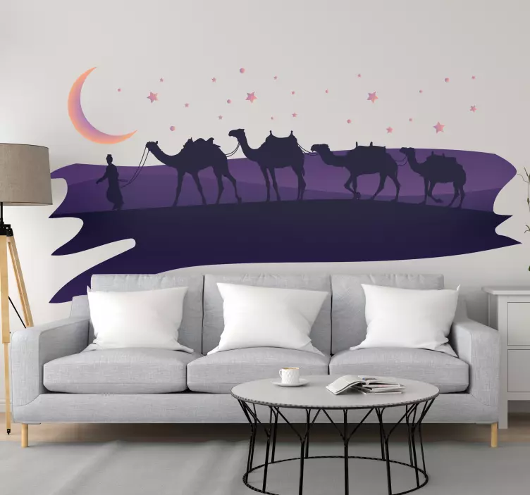 Desert silhouette wall sticker - TenStickers