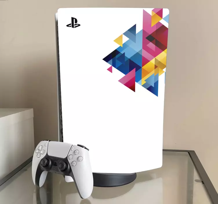 Different colors white background PS5 stickers - TenStickers