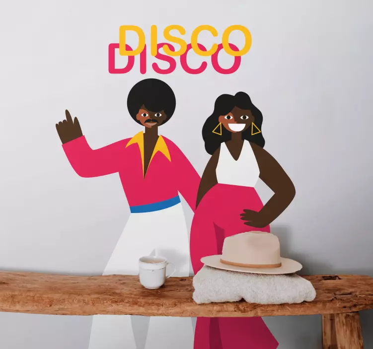 Disco Dance Duo wall sticker - TenStickers