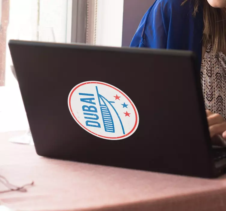 Dubai Retro Laptop Sticker - TenStickers