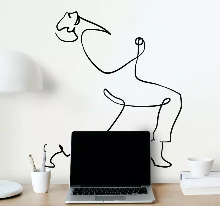 Dynamic Line Figure wall art sticker - TenStickers
