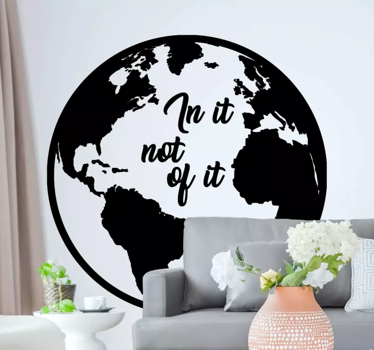 Earth Circle Quote Location sticker - TenStickers