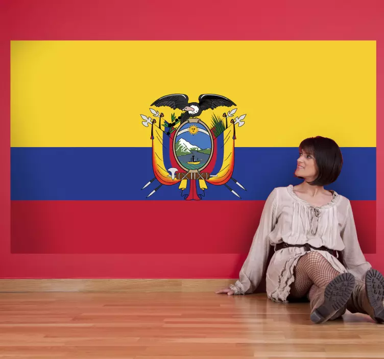 Ecuador Flag Sticker - TenStickers