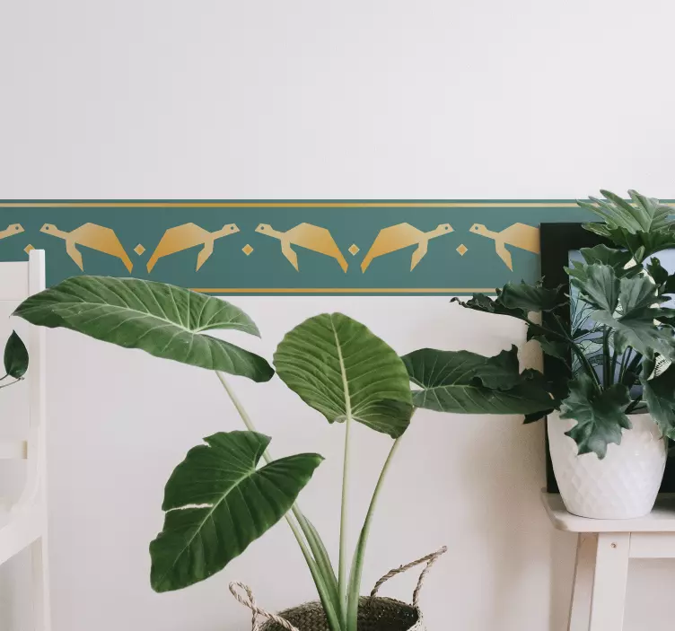 Elegant Bird Pattern wall border sticker - TenStickers