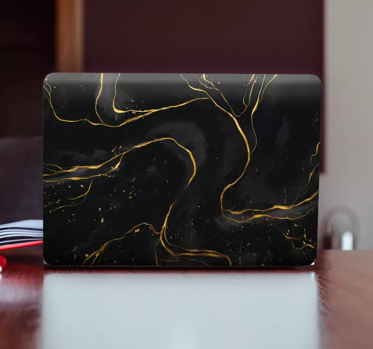 Elegant Black Patterns laptop skin - TenStickers