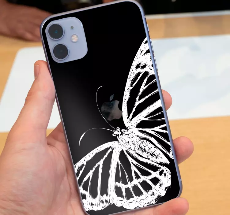 Elegant Butterfly Motif iPhone sticker - TenStickers