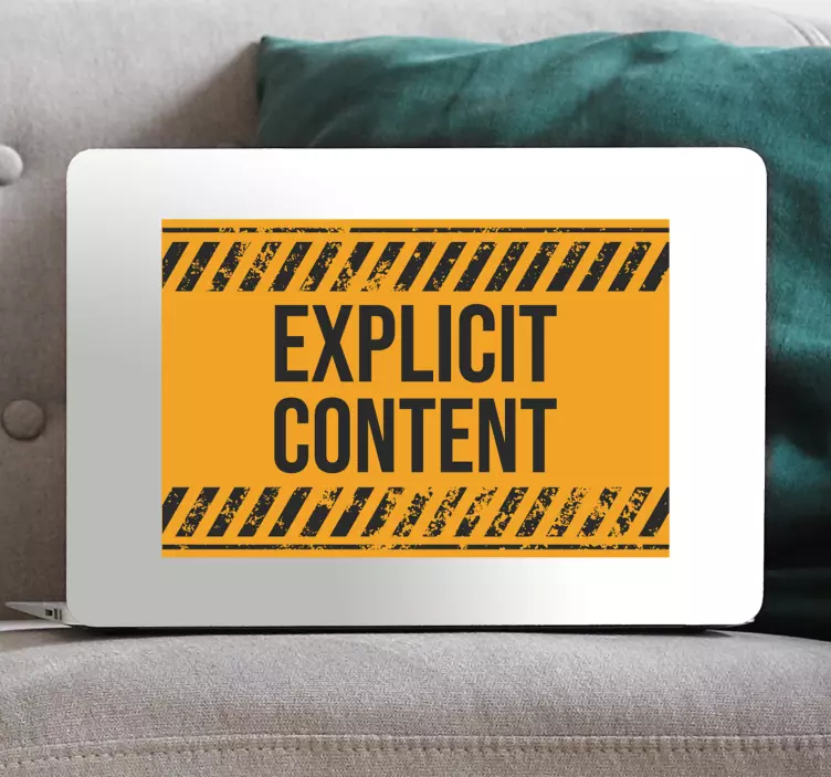 Explicit content laptop skins - TenStickers