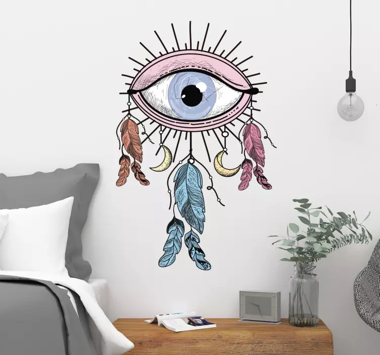 Eye dreamcatcher wall sticker - TenStickers