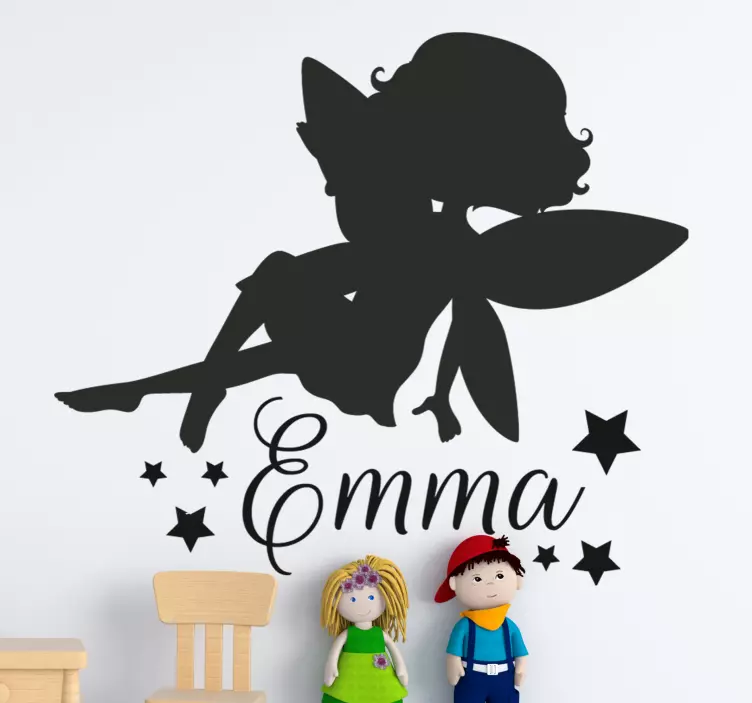 Fairy Girl Silhouette wall stickers for kid - TenStickers