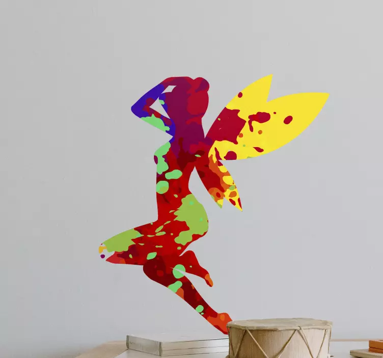 Fantasy decal vibrant fairy silhouette - TenStickers