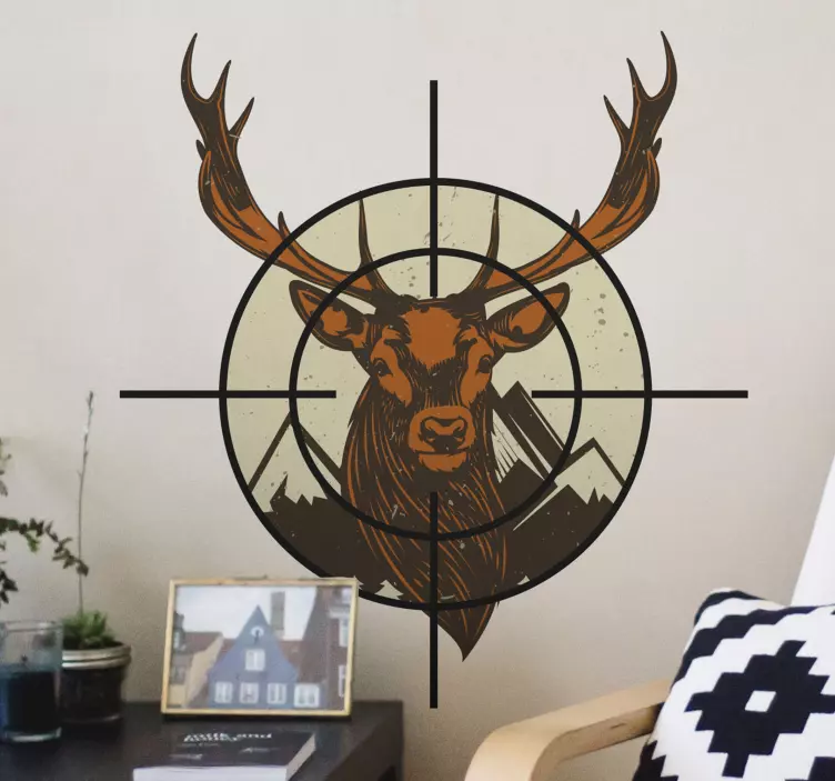 Farm animal wall sticker deer target design - TenStickers
