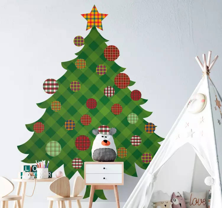 Festive Tree Design holiday sticker - TenStickers