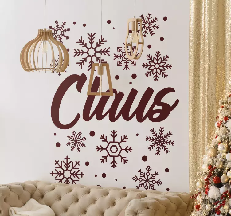 Festive Winter Design Christmas sticker - TenStickers