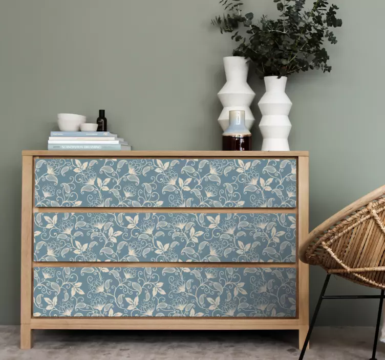 Floral Motif Pattern nature wall sticker - TenStickers