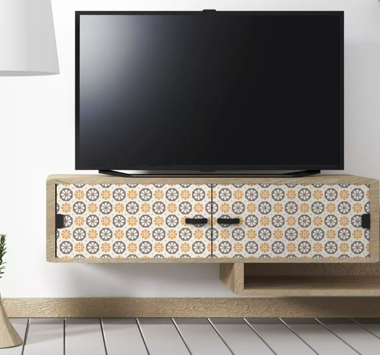 Floral pattern highlights decoration wall sticker - TenStickers