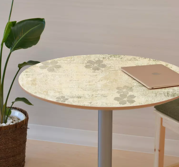 Floral pattern overlay furniture sticker - TenStickers