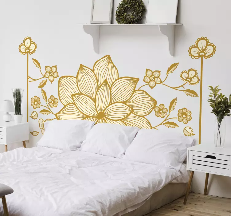 Flower wall sticker floral crafting inspiration - TenStickers