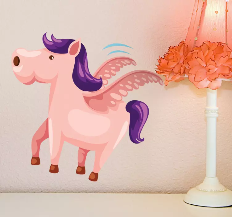 Flying Pony Wall Sticker - TenStickers