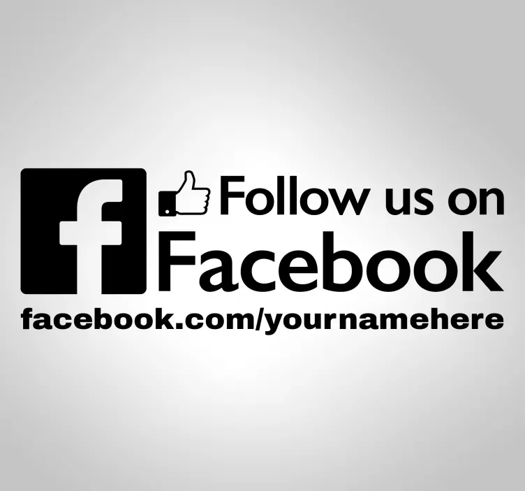 Follow Us On Facebook Sticker - TenStickers