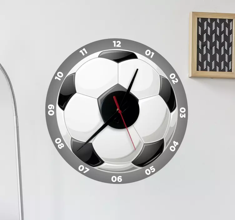 Football Wall Clock Sticker - TenStickers