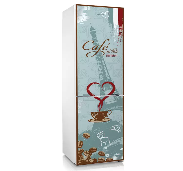 French Coffee Fridge Sticker - TenStickers
