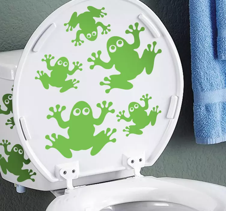 Frogs Toilet Sticker - TenStickers