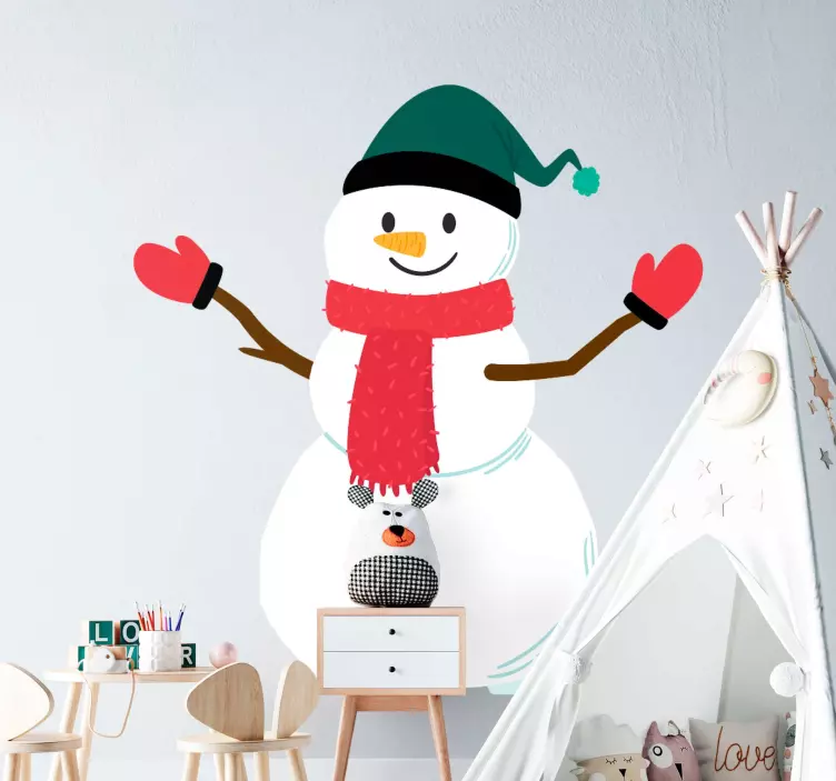 Funny Snowman christmas sticker - TenStickers