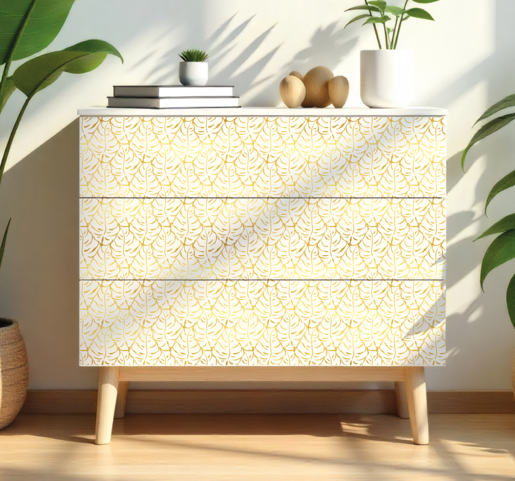 Furniture sticker with elegant tropical leaves - TenStickers
