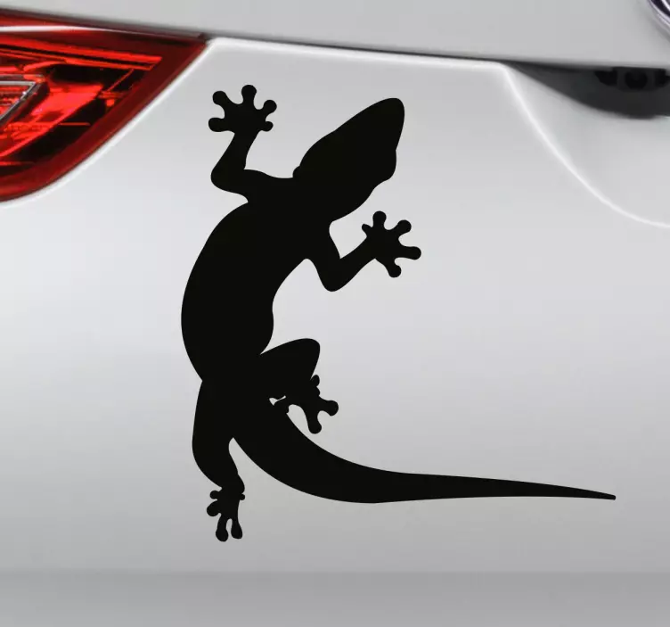 Gecko silhouette car sticker - TenStickers