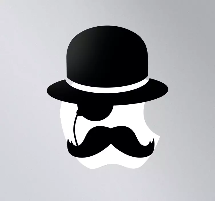 Gentleman Icon Mac Sticker - TenStickers