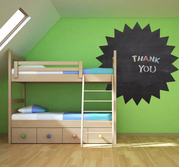 Geometric Circle Shape Blackboard Sticker - TenStickers