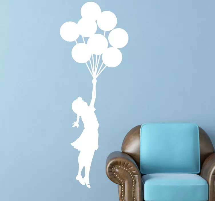 Girl with a Balloon Banksy Wall Art Sticker - TenStickers