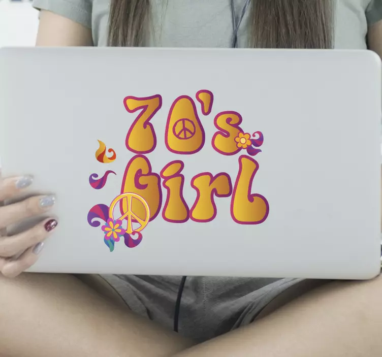 Girls from 70s laptop skins - TenStickers