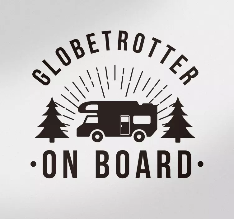 Globetrotter on Board Vehicle Sticker - TenStickers