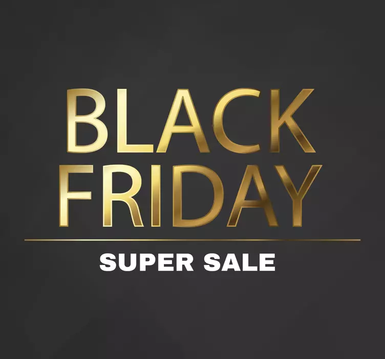 Golden Black Friday  window sticker - TenStickers