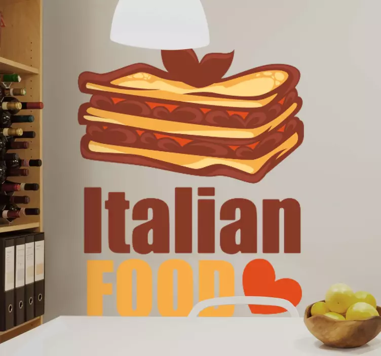 Gourmet Italian Lasagna cuisine wall sticker - TenStickers