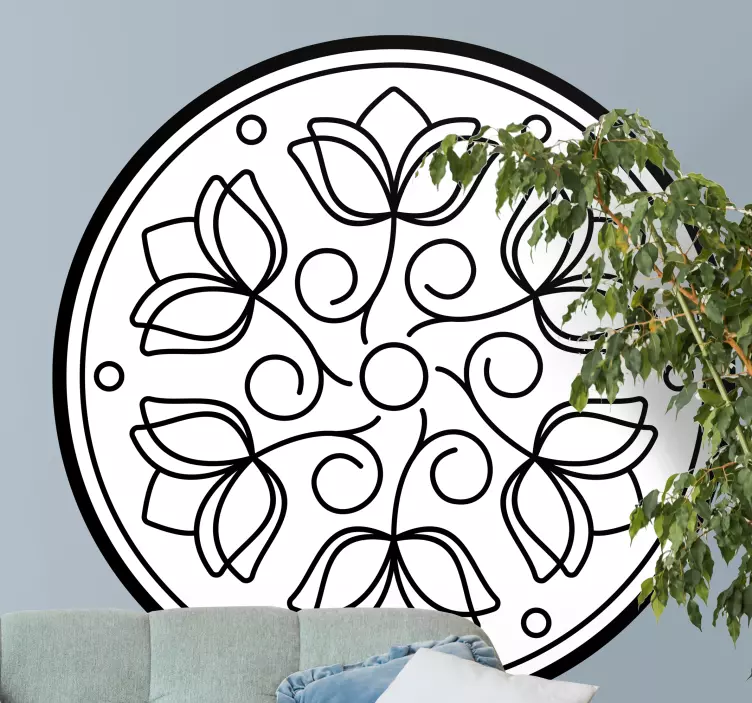 Graceful botanical element decoration wall sticker - TenStickers