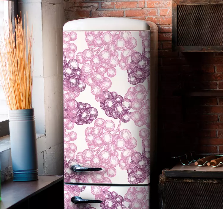 Grapevine pattern fridge sticker - TenStickers