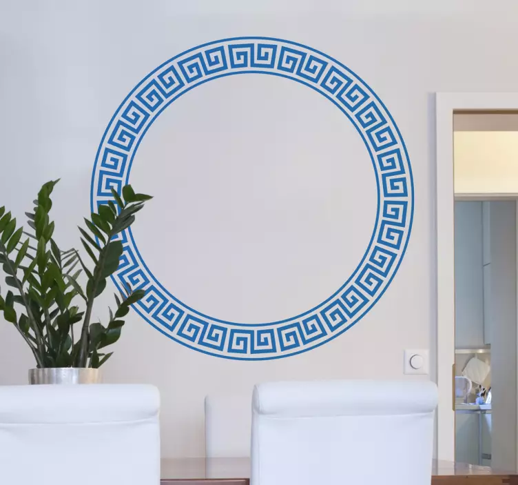 Greek Style Circular Sticker - TenStickers