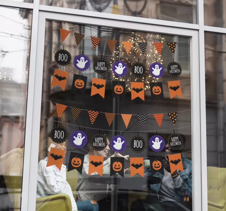 Halloween Bunting Stickers - TenStickers