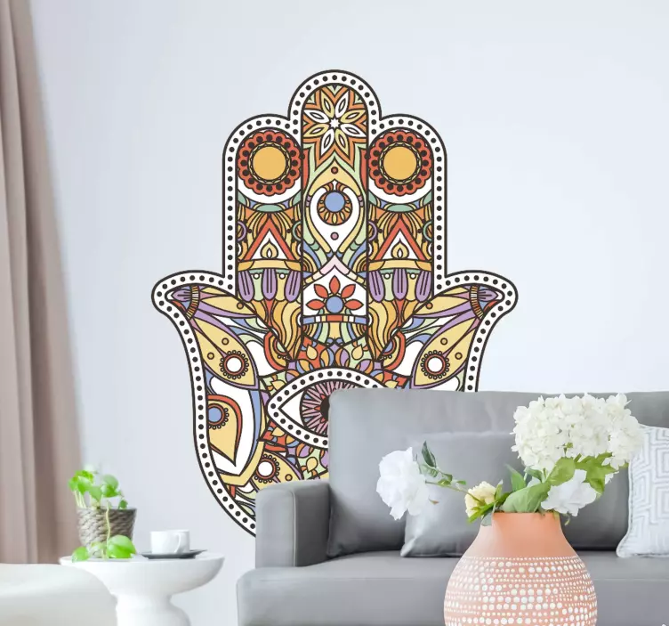 Hamsa with eye politics stickers - TenStickers