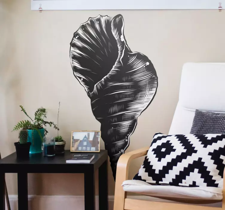 Hand draw seashell vintage Shell Stickers - TenStickers