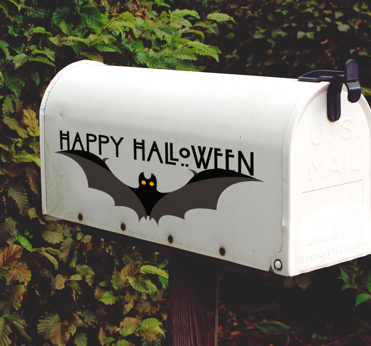 Say happy Halloween with this bat sticker - TenStickers