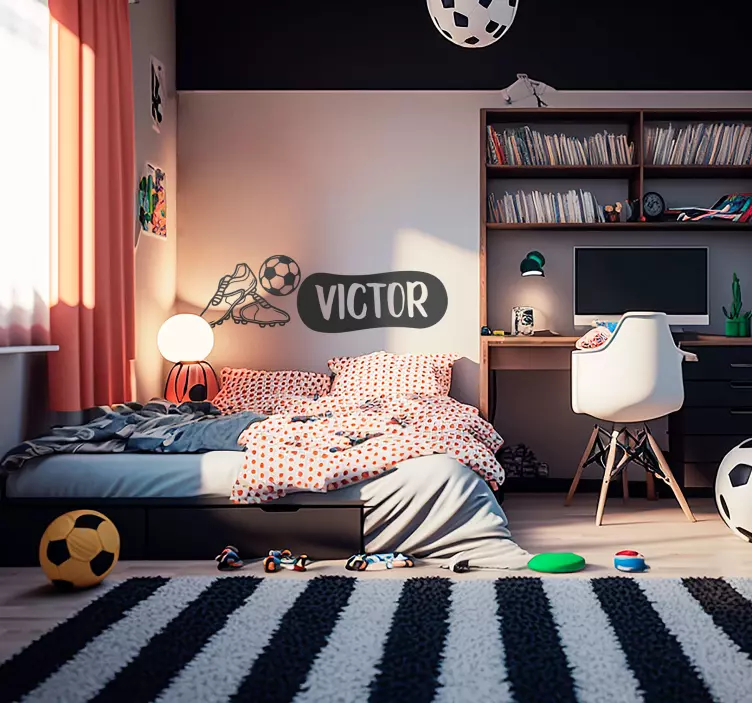 Head, Boots, and Ball football sticker - TenStickers