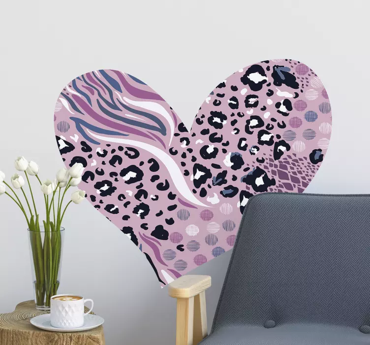 Heart Motif Arrangement decoration wall sticker - TenStickers