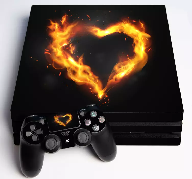 heart of fire PS4 sticker - TenStickers