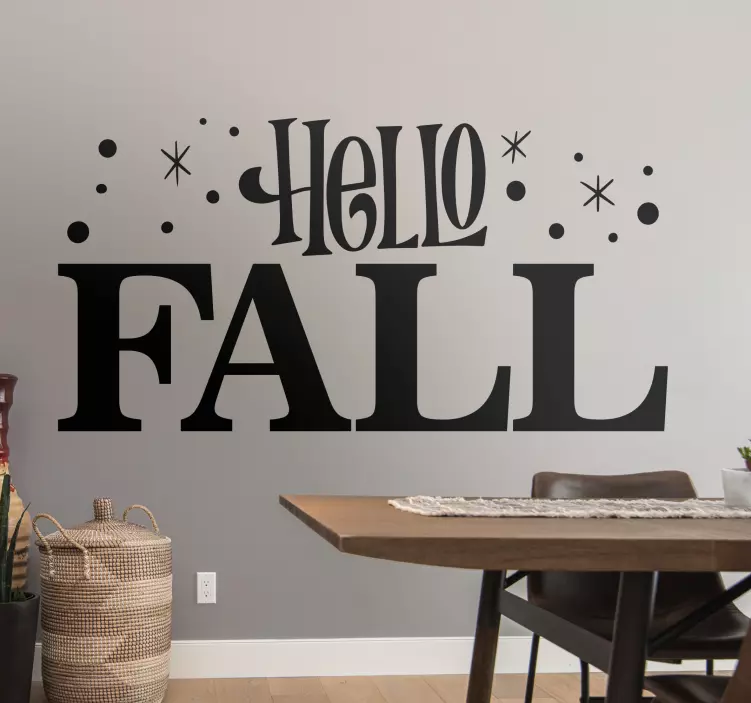 HELLO FALL holiday sticker - TenStickers