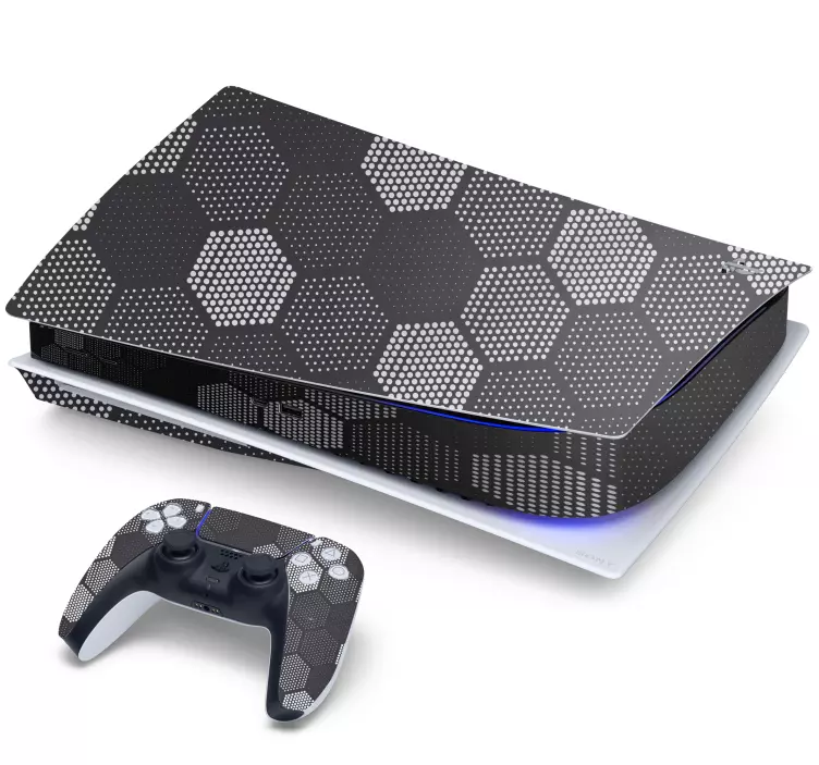 Hexagon Pattern Cover PS5 skin - TenStickers
