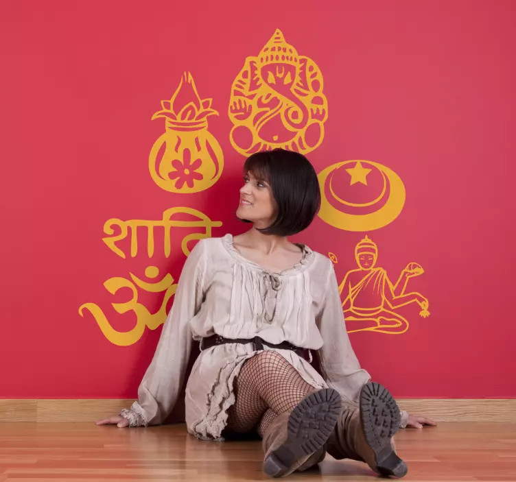 Hindu Symbols Decals - TenStickers