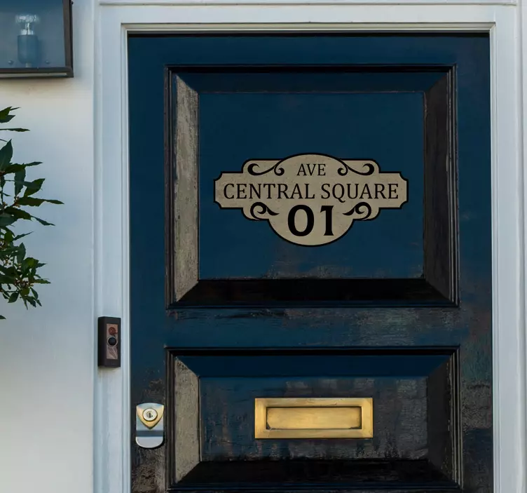 House Number glass door sticker - TenStickers